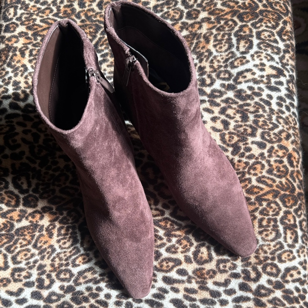 Sam Edelman Suede Ankle Boots - Purple